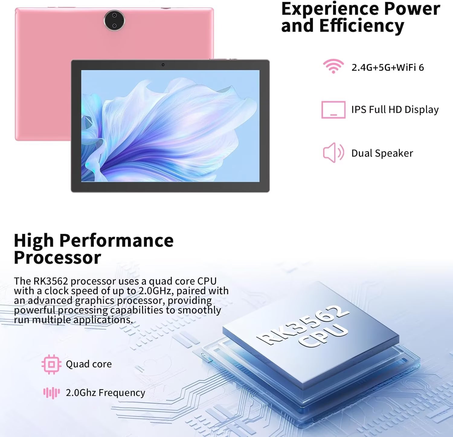 PRITOM tableta de 10,1″ con Android 16 – 16 GB de RAM y 64 GB de almacenaje, funda con teclado incluida, batería de 6000 mAh, doble configuración de cámaras, ideal para estudio y tareas diarias