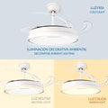 Ventilador de Techo Invisible LED con Mando a Distancia (6 Velocidades)