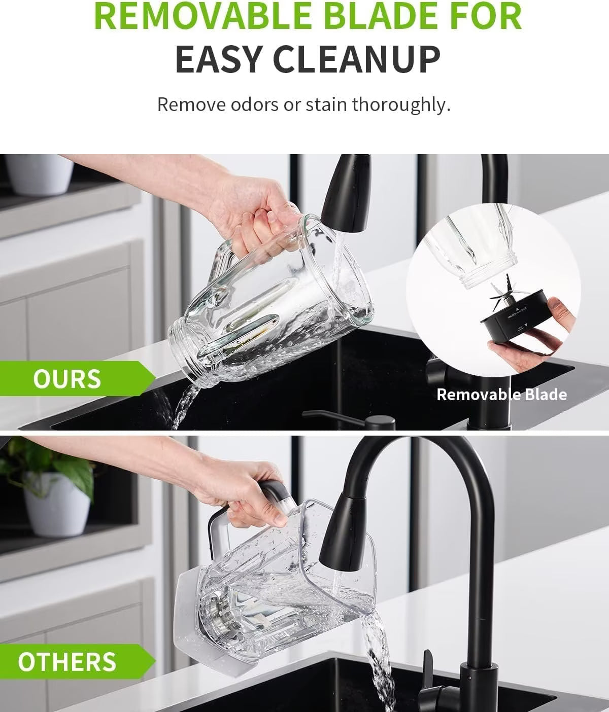 Licuadora Eléctrica para Batidos y Smoothies con 6 Cuchillas