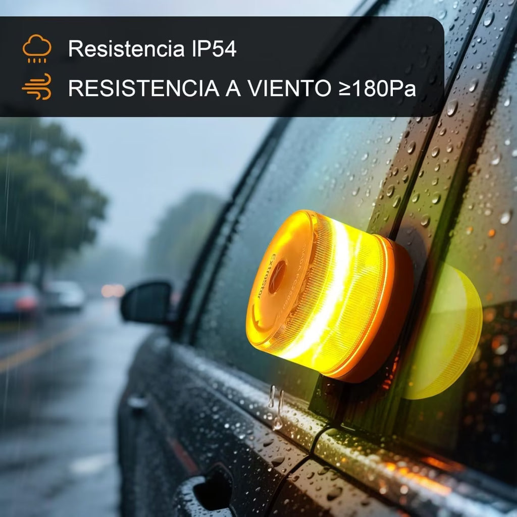 Baliza V16 Conectada Homologada por la DGT | Datos Incluidos hasta 2038, Luz Obligatoria de Emergencia 2026, Base Magnética e IP54