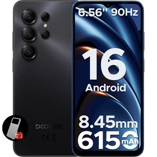 DOOGEE Note56 X Android 16 Telefono Movil Libres, 6150mAh 24GB+ 64GB/2TB Smartphone, Octa Core Telefonos Moviles HD+ 6,56″, Cámara 8MP Teléfono Móvil, Gemini AI/Dual SIM/Face ID/GPS/OTG/Widevine L1