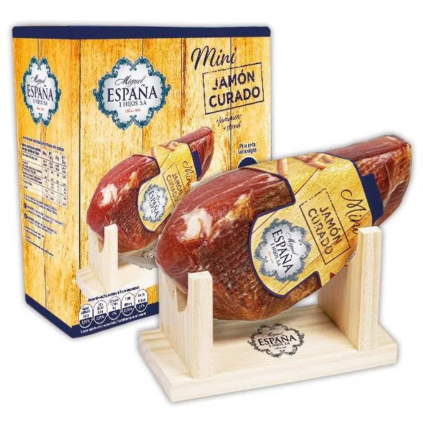 Kit Mini Jamón Curado Selección + Jamonero y Cuchillo