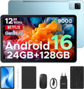 【Última versión de Android 16】Tablet DOOGEE U12 VIP con Android 16, pantalla de 12 pulgadas, 24 GB de RAM + 128 GB de almacenamiento ampliable hasta 2 TB, Gemini AI, teclado y lápiz incluidos, batería de 9000 mAh con carga de 18 W, cámaras de 13 MP +