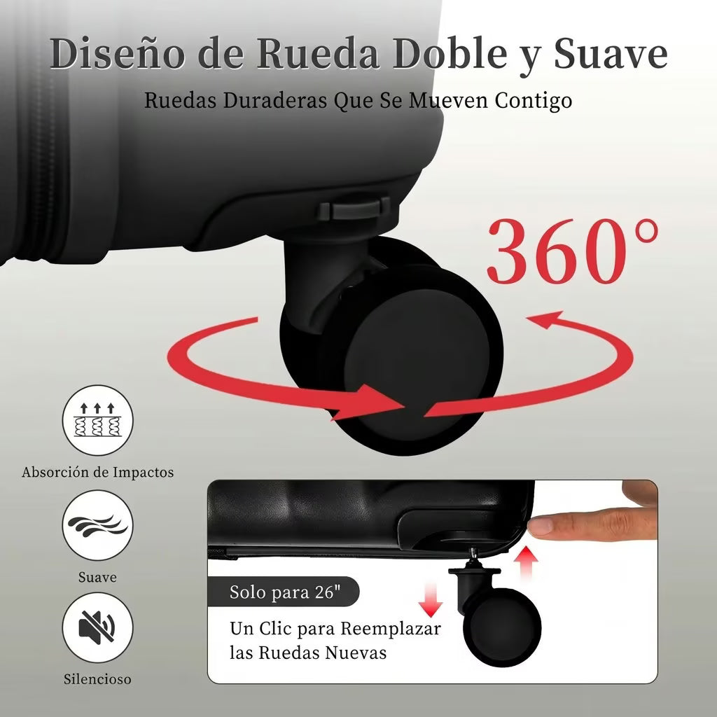 Set de 4 maletas expandibles AAIVV, juego de maletas de viaje de ABS con ruedas dobles giratorias, cerradura TSA, carcasa rígida resistente, tamaños 13/20/26/28 pulgadas, ideal como regalo para la vuelta al cole.