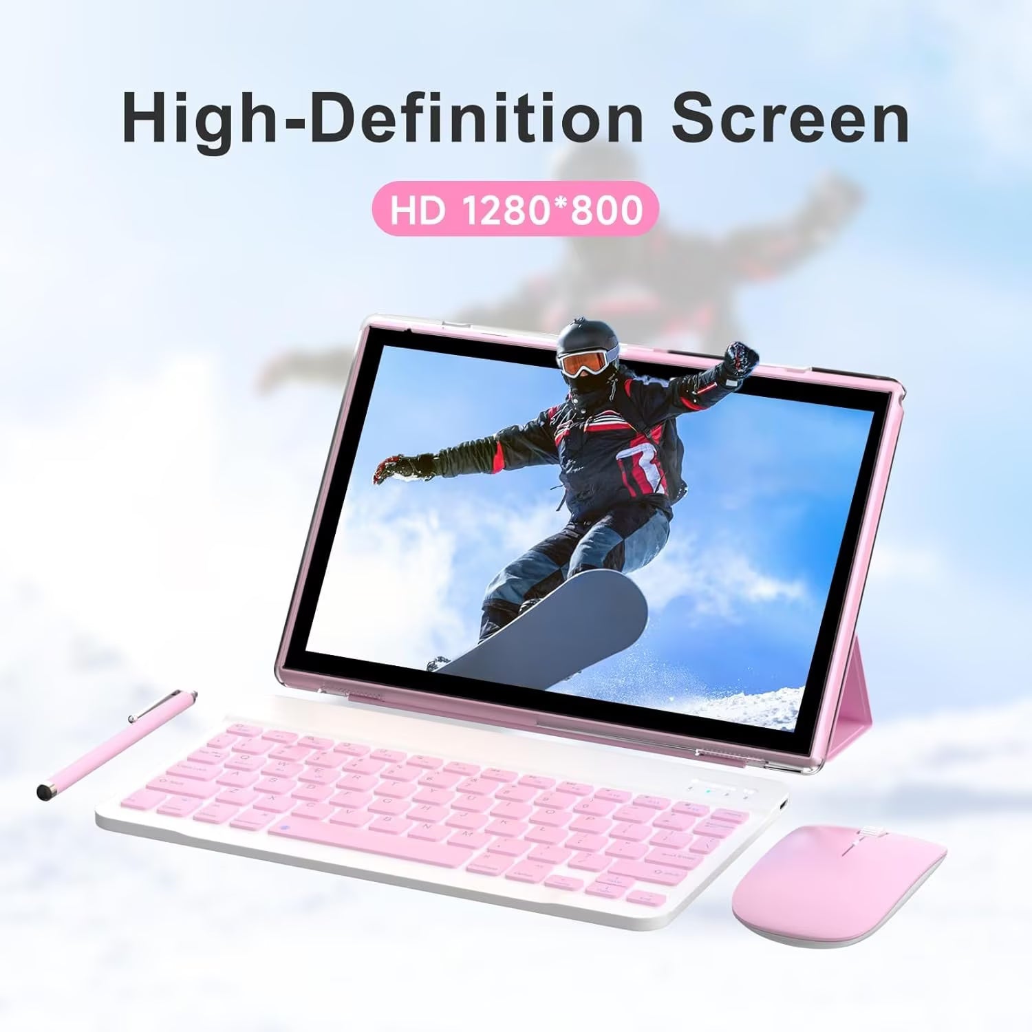 PRITOM tableta de 10,1″ con Android 16 – 16 GB de RAM y 64 GB de almacenaje, funda con teclado incluida, batería de 6000 mAh, doble configuración de cámaras, ideal para estudio y tareas diarias