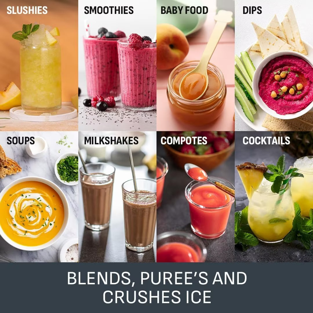 Licuadora Eléctrica para Batidos y Smoothies con 6 Cuchillas
